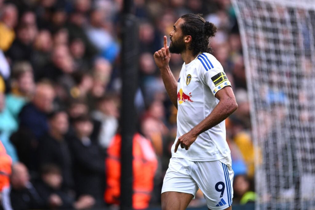 Dominic Calvert-Lewin celebrating for Leeds