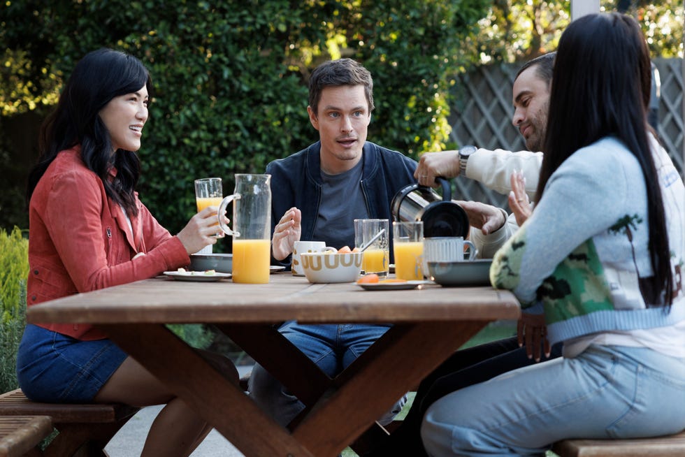 wendy rodwell, felix rodwell, andrew rodwell and sadie rodwell in neighbours