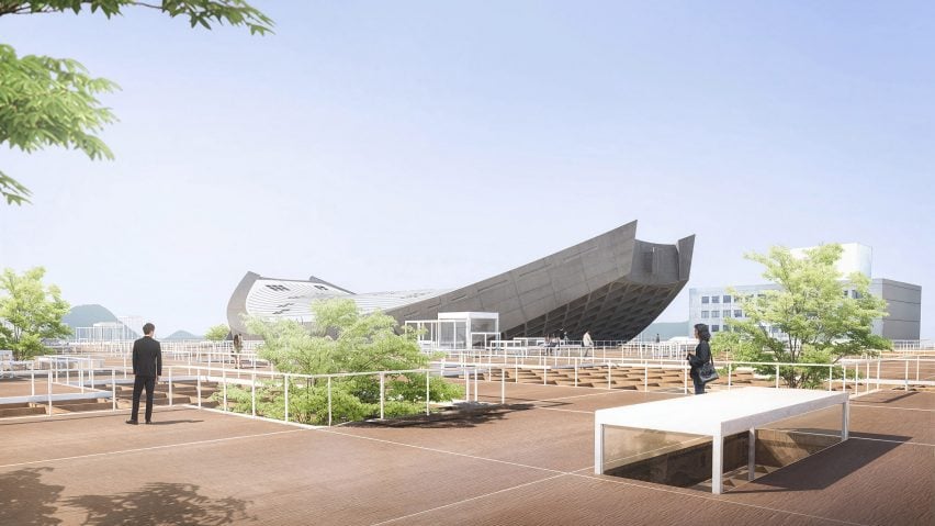 Render of Ethan Akiyama Poh's reimagined gymnasium in Japan