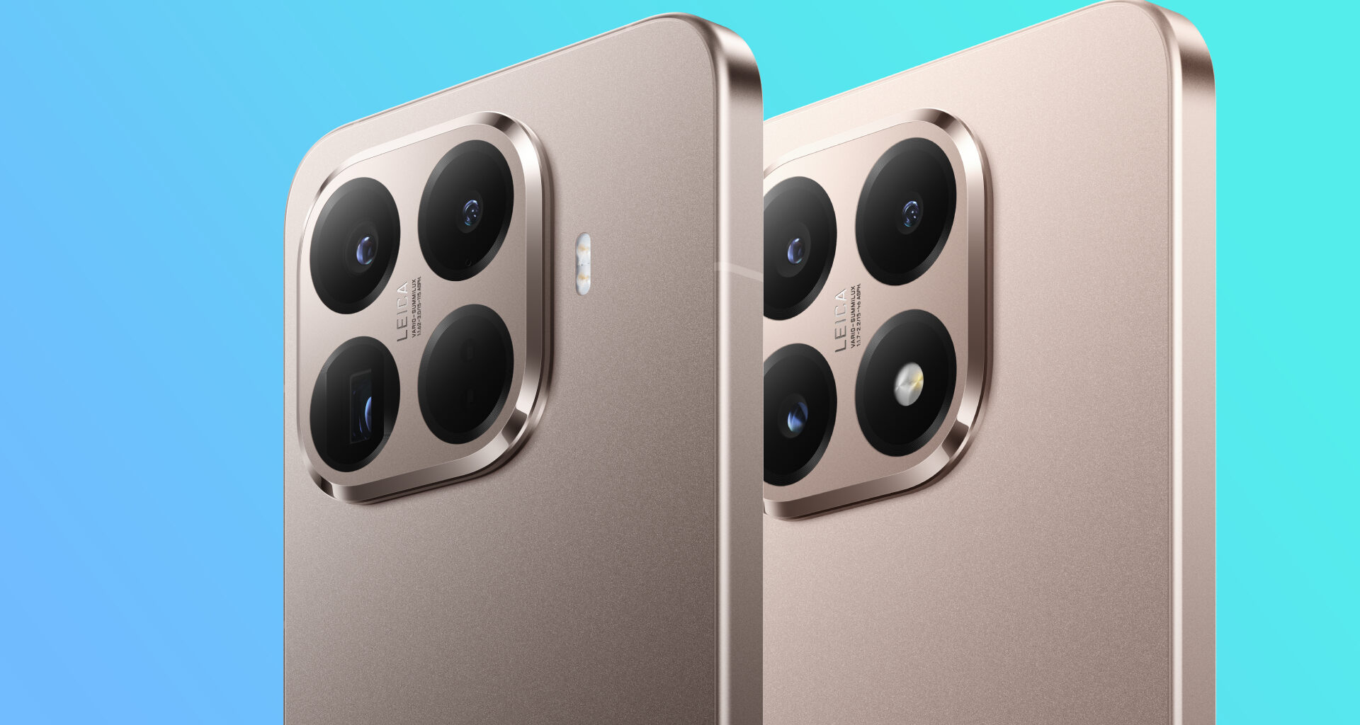 Xiaomi 15T and 15T Pro on a blue background