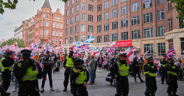 Over 100,000 join London protest organised by far-right activist