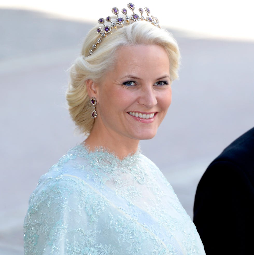 princess mette marit of norway attends the wedding of princess madeleine of sweden and christopher oneill hosted by king carl gustaf xiv and queen silvia at the royal palace on june 8, 2013 in stockholm, sweden
