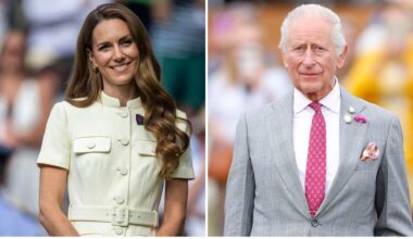 A composite of a picture of Kate Middleton at Wimbledon 2025 and a picture of King Charles at the Sandringham Flower Show 2025
