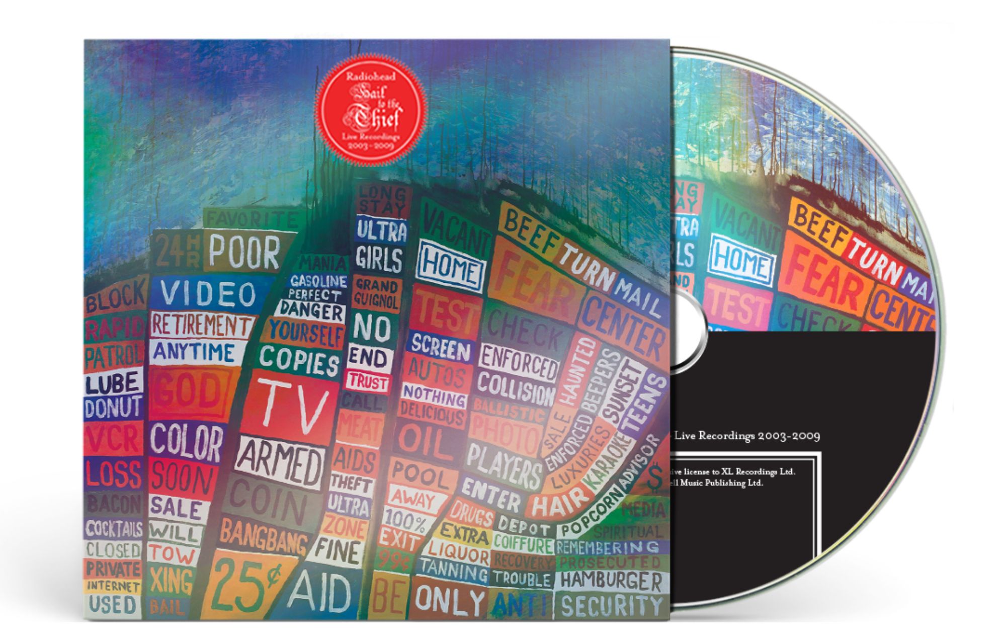 'HAIL TO THE THIEF LIVE RECORDINGS 2003 - 2009' artwork CD