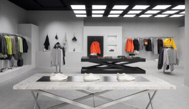backlit metallic grid illuminates zara's hybrid retail space in rotterdam