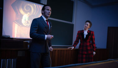 Patrick Wilson as Ed Warren and Vera Farmiga as Lorraine Warren in New Line Cinema’s The Conjuring: Last Rites
