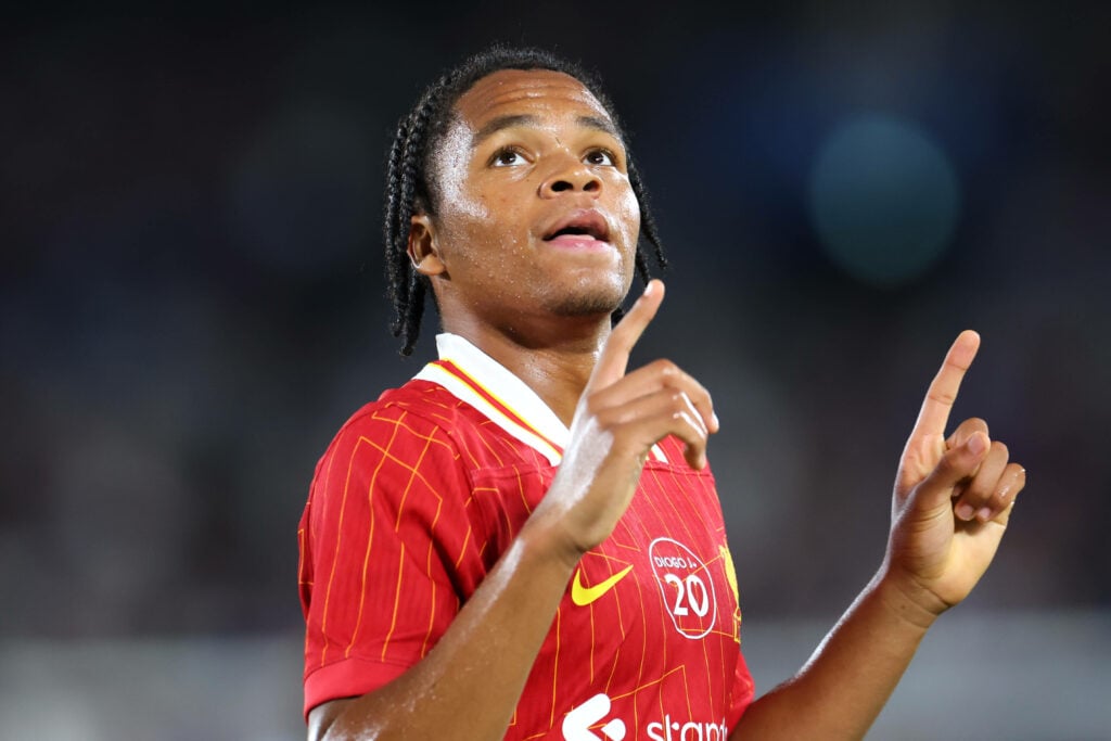 Rio Ngumoha in action for Liverpool.