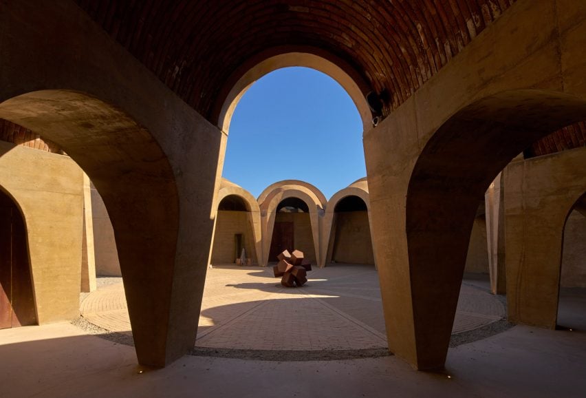 Vauled structure around winery center