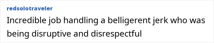 Comment on social media about an entitled passenger being kicked off a flight for telling an attendant to shut up.