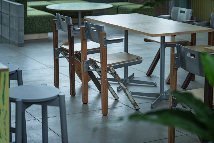 Chairs made by Dutch artist