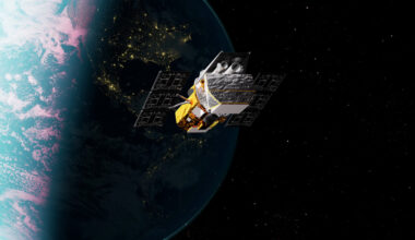 NASA’s Neil Gehrels Swift Observatory, shown in this artist’s concept, orbits Earth as it studies the ever-changing universe.