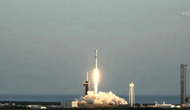 A SpaceX Falcon 9 rocket carrying NASA’s IMAP (Interstellar Mapping and Acceleration Probe), Carruthers Geocorona Observatory, and the National Oceanic and Atmospheric Administration’s (NOAA) Space Weather Follow On-Lagrange 1 (SWFO-L1) missions launches from the agency’s Kennedy Space Center in Florida, Wednesday, Sept. 24, 2025.