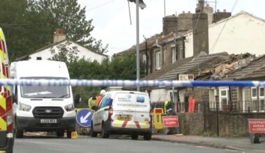 The house in Bradford where the explosion happened