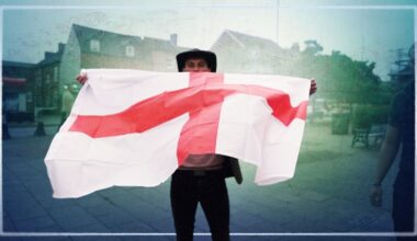 On the streets with England's flag-raisers - as one claims link to Tommy Robinson | UK News