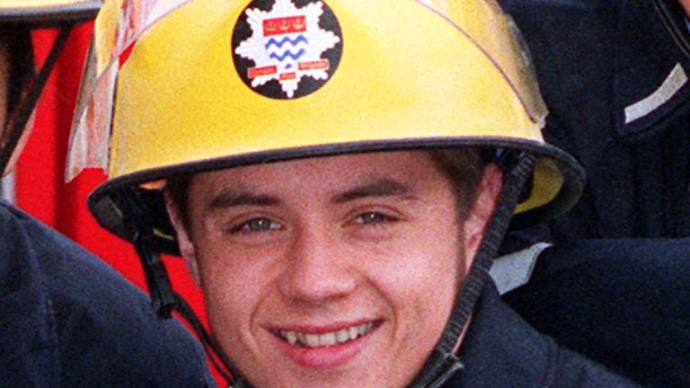 As a firefighter in one of his most famous roles. File pic: PA