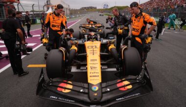McLaren's Oscar Piastri on the grid before the Dutch Grand Prix at Circuit Zandvoort, Netherlands, on Sunday. Pic: PA
