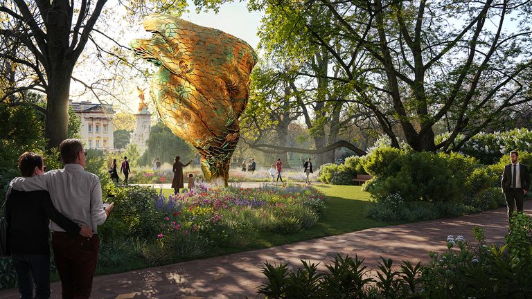 The royal gardens design. Pic: Foster+Partners and Malcolm Reading Consultants/PA