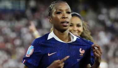 Grace Geyoro scored from the penalty spot for France against Germany