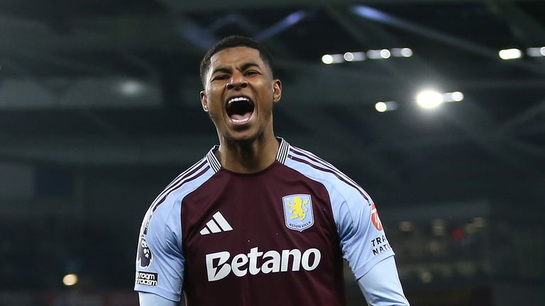 Marcus Rashford continued to shine for Aston Villa at Brighton
