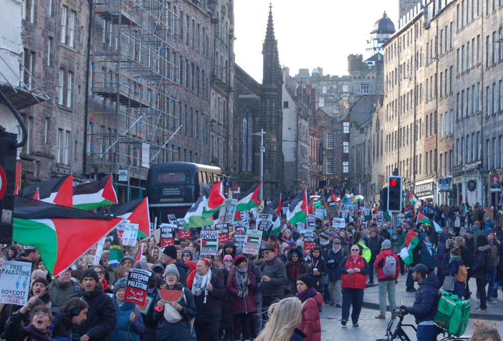 The attack took place during a Palestine protest (file pic)\u200b