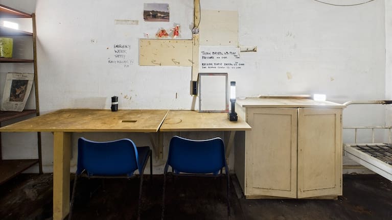 The inside of a Cold War era bunker is seen in Bristol, England.