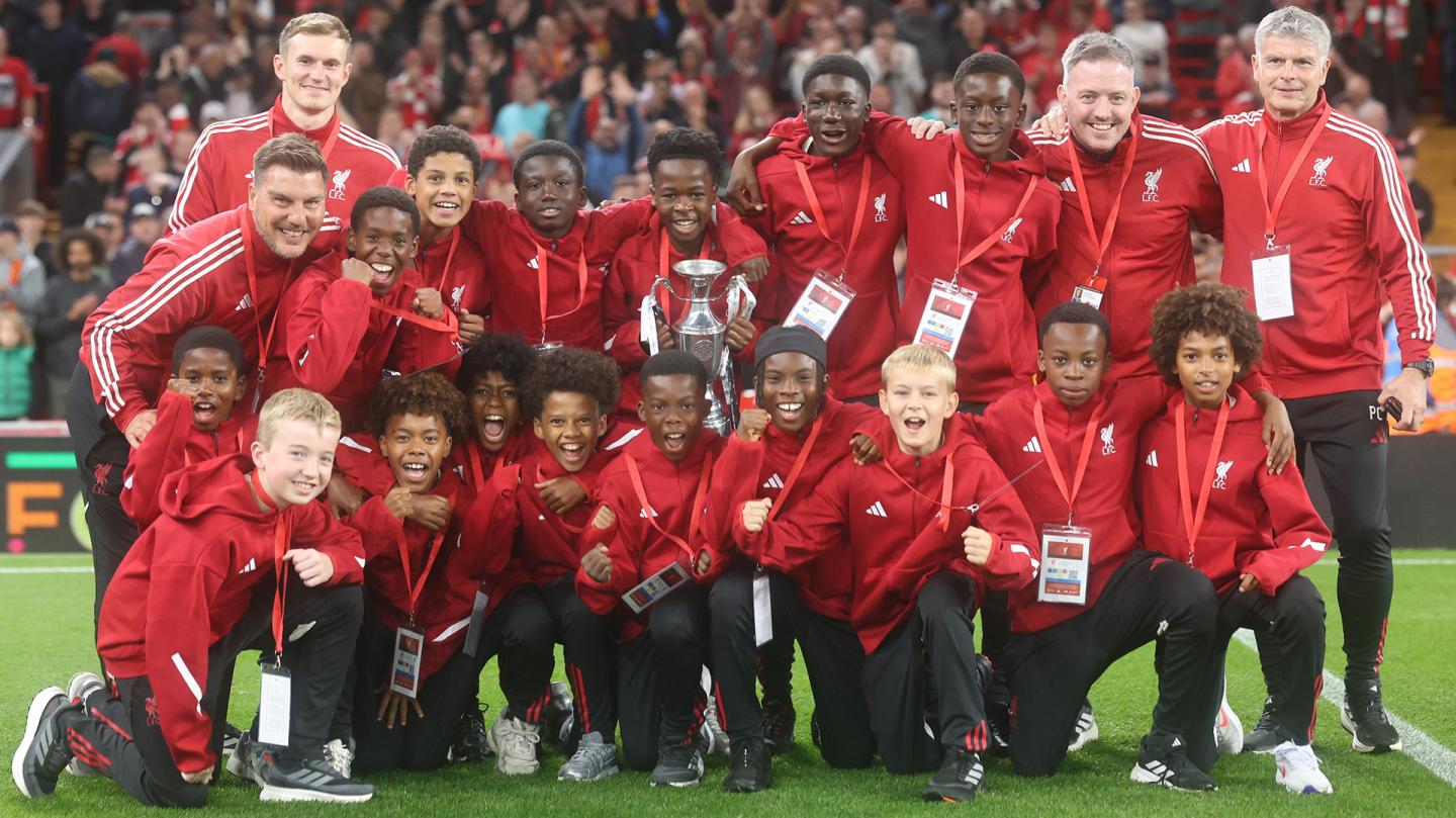 Liverpool U13s toast Virgil's Legacy Trophy success at Anfield