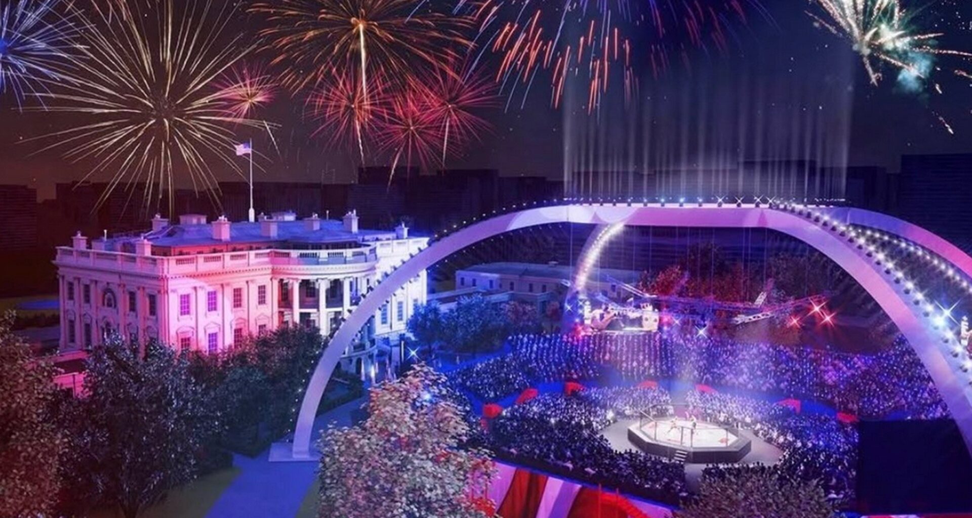 UFC arena outside the White House