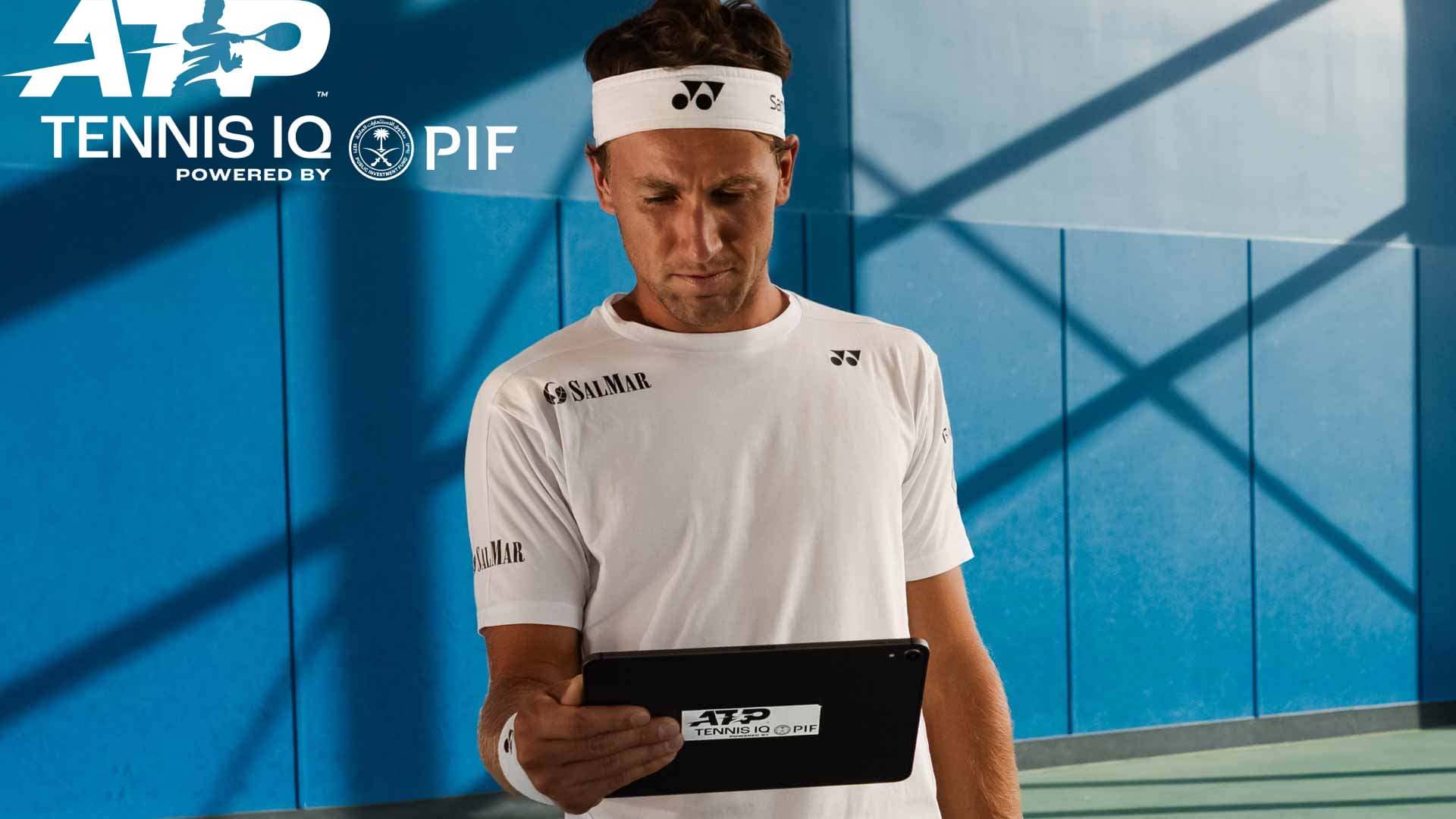 Casper Ruud uses ATP Tennis IQ powered by PIF to gain key insight into his opponent's tactical tendencies.