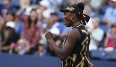 Venus Williams is in the US Open women's doubles quarterfinals and says Serena needs to show up