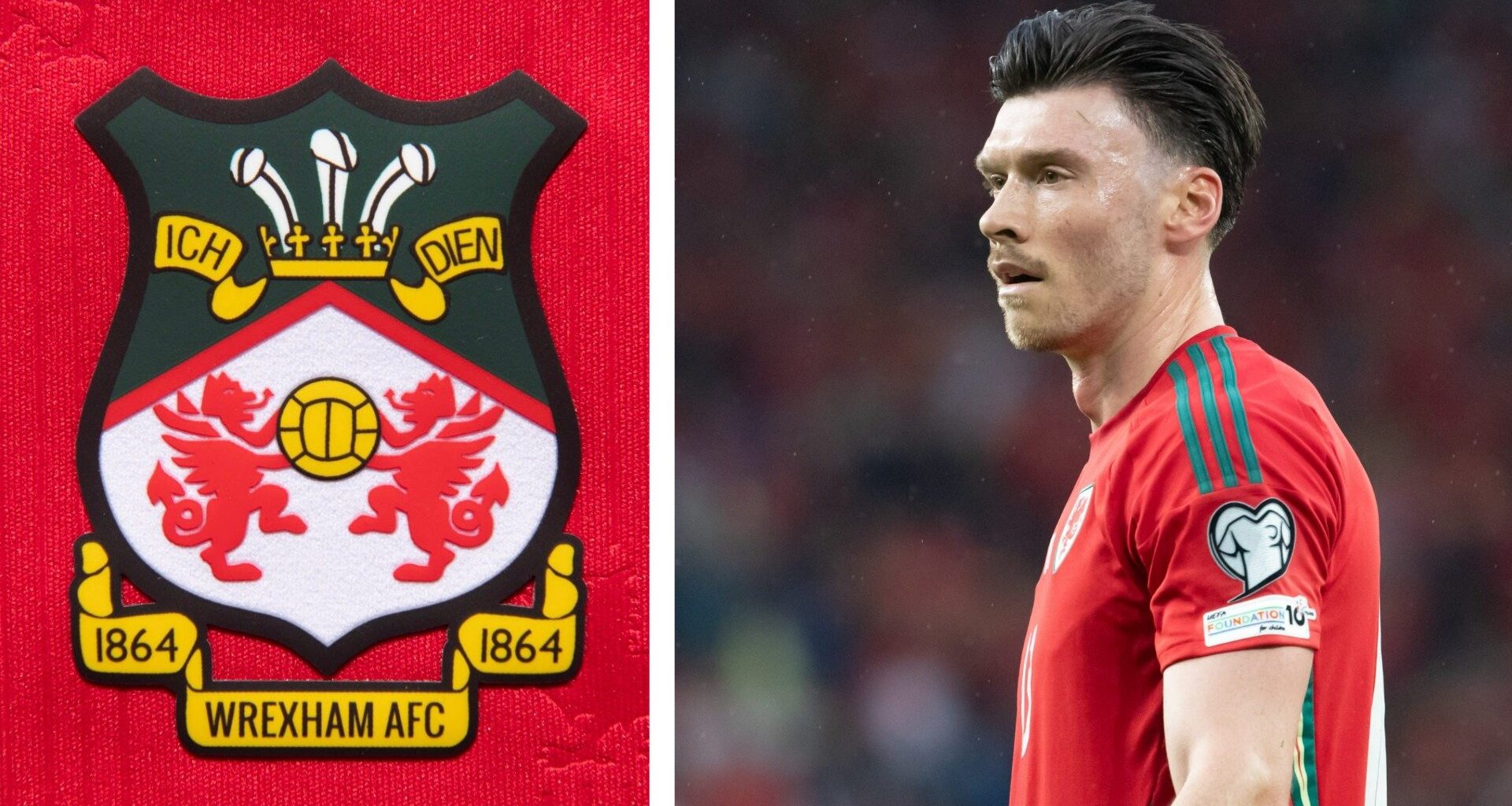 Wrexham star Kieffer Moore reacts after earning 50th cap for Wales