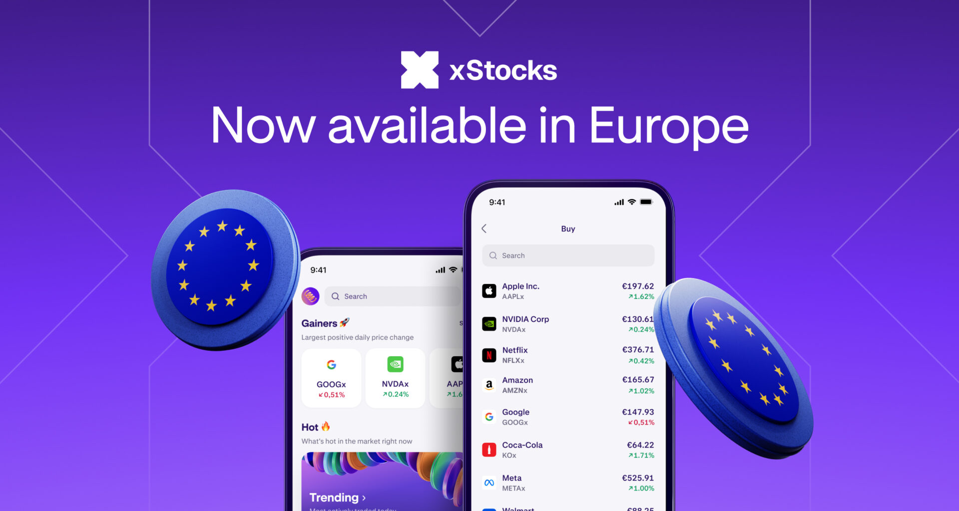 xStocks now available to EU clients