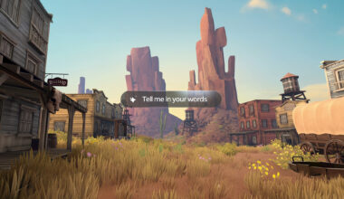 A western world in Meta Horizon Worlds created by Meta AI prompts