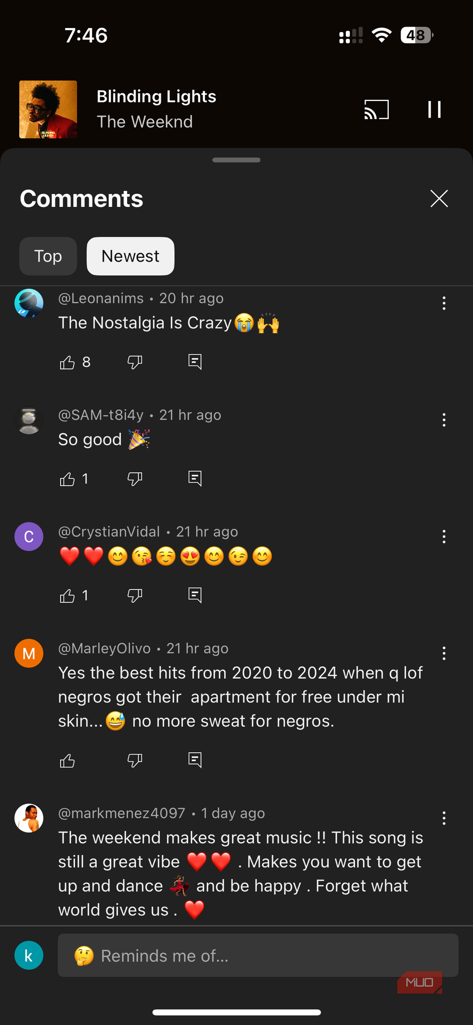 YouTube Music Comment Section 2-1