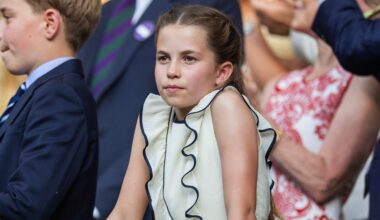 Princess Charlotte watches the presentation ceremony of the Gentlemen's Singles Final on Centre Court at Wimbledon on July 13th, 2025