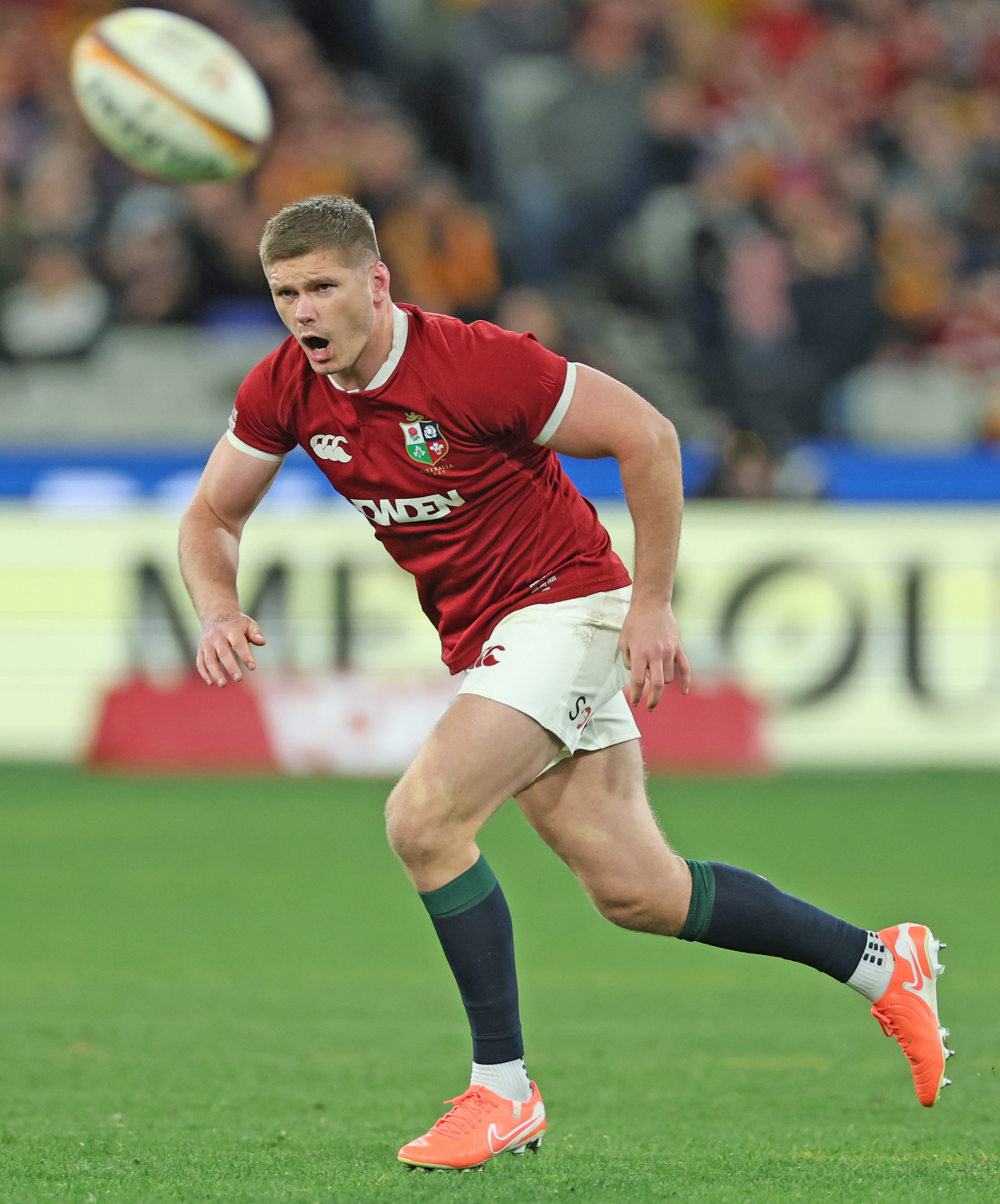 Owen Farrell of the British & Irish Lions during a rugby match.