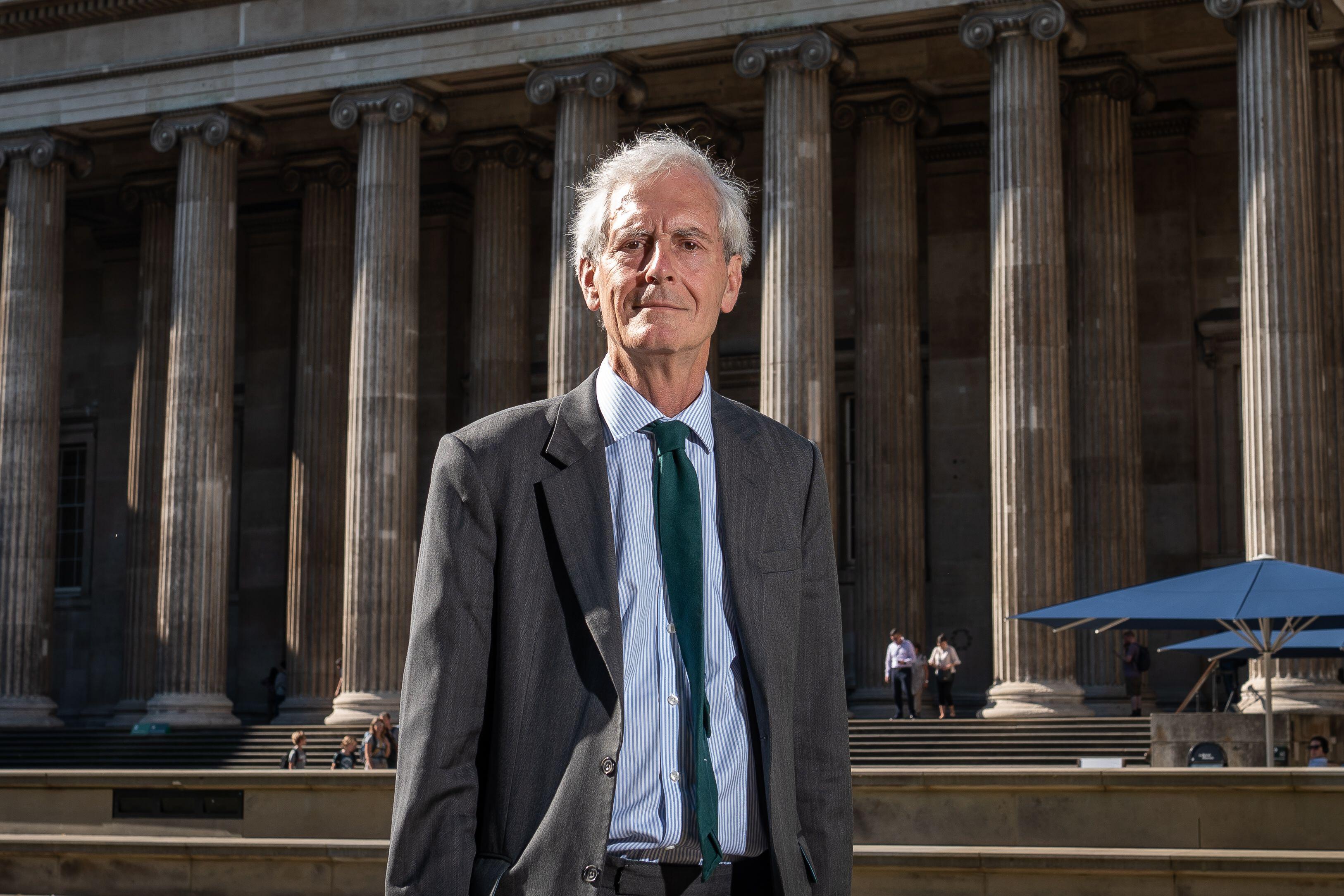 Sir Mark Jones outside the British Museum.