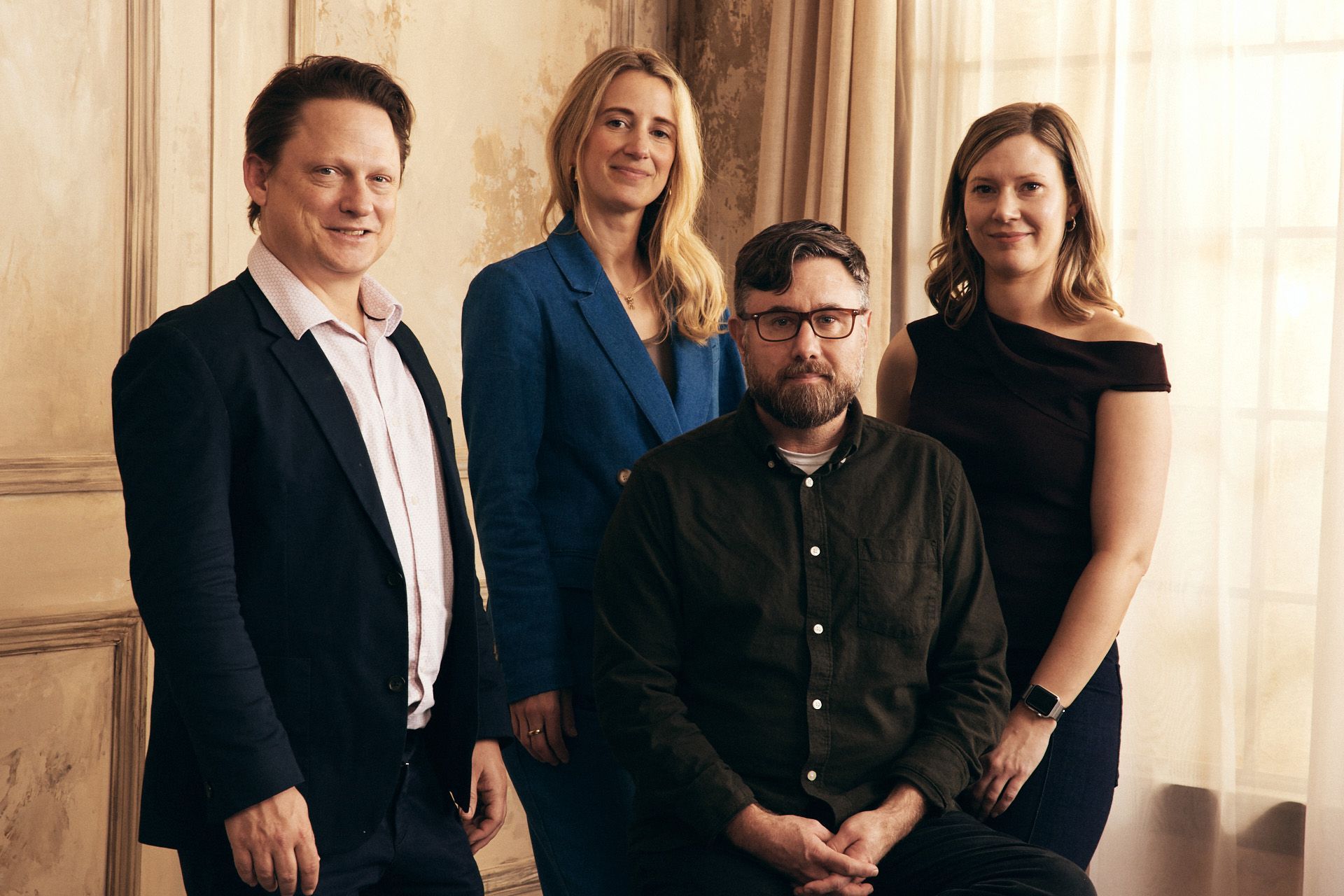 James Rogan, Grace Hughes-Hallett, Jim Ambrose and Flora Stewart pose for a portrait.