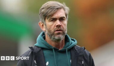 Leicester head coach Geoff Parling deep in concentration before his side's Prem victory over Bath last weekend