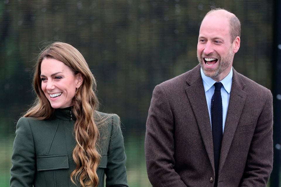 William and Kate observe a training scenario during a visit to the Northern Ireland Fire and Rescue Service Learning and Development College near Cookstown. Chris Jackson/PA Wire