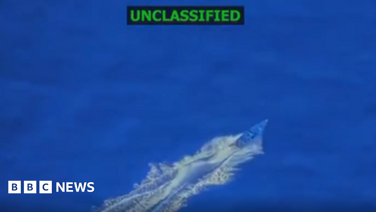 A screengrab from a video Trump shared on social media of a boat before it was attacked