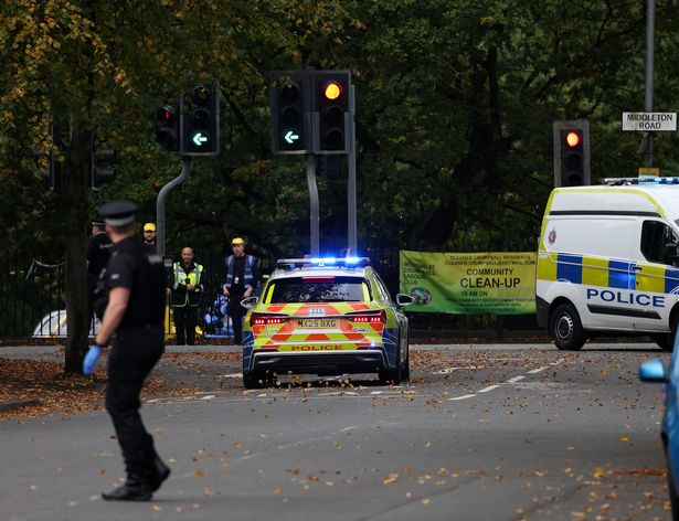 Police on Middleton Road following the attack