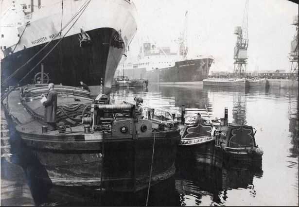 Salford docks once a busy port with the Trafford Road district being dubbed "The Barbary Coast".