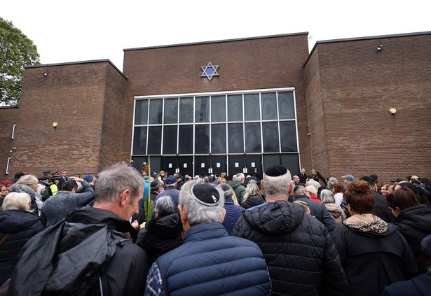 A memorial following the Crumpsall synagogue attack