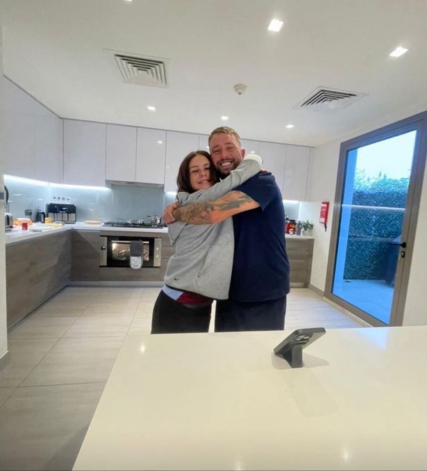 Their final moment together as Kasey asked her friend Aria to take a picture of her grabbing a hug with her dad Marc, just before setting off to the cinema