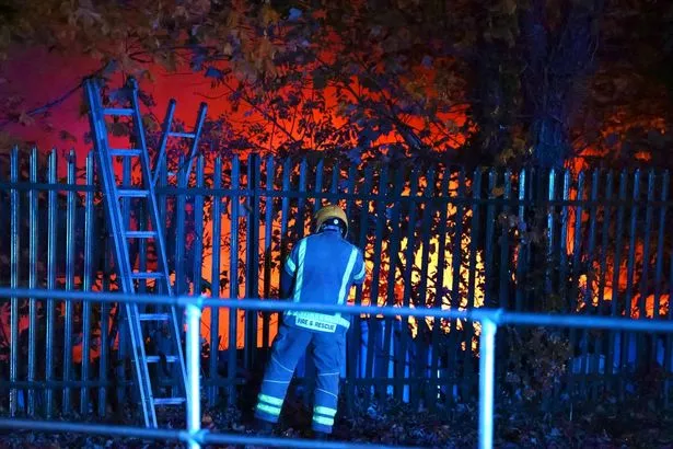 Fire in woodlands and allotments off Wick Road, Bristol.