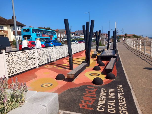 Facilities on Rhos on Sea promenade now include  public art and  interactive play areas