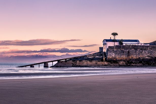 Abersoch's old lifeboat station and slipway, a favourite spot for marine wildlife, including dolphins