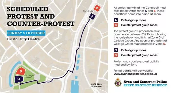 Police proposed march route