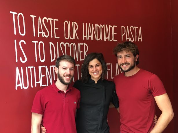 Alberto, Elisa and Paolo and Elisa have run The Pasta Factory for ten years