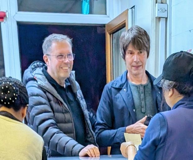 Professor Brian Cox visited Oldham chippy Ree Ming